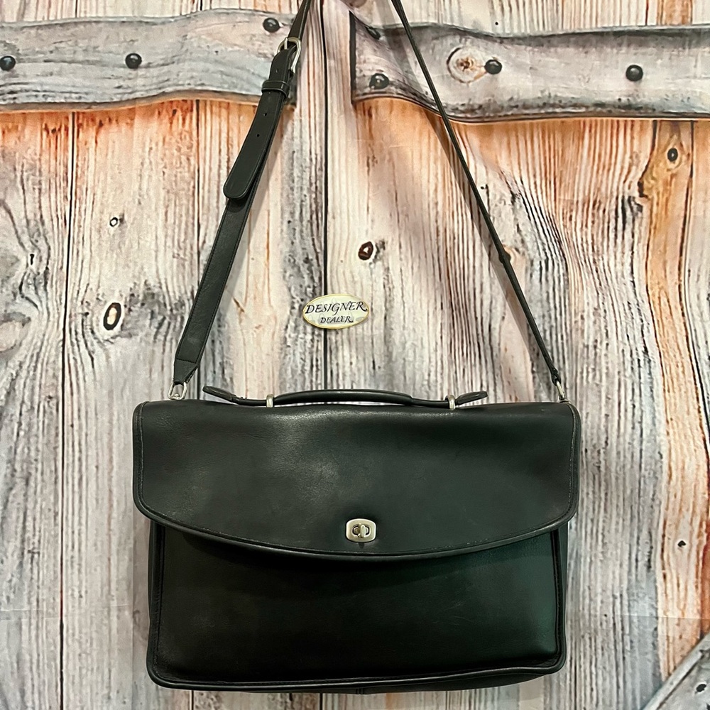 COPY - Authentic COACH Vintage Lexington Black Leather Briefcase # 5265 GUC!